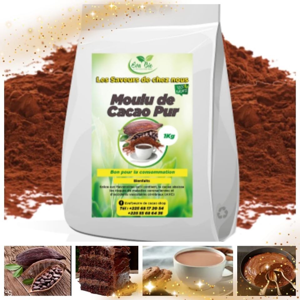 Cacao pur en poudre, bio, le kilo